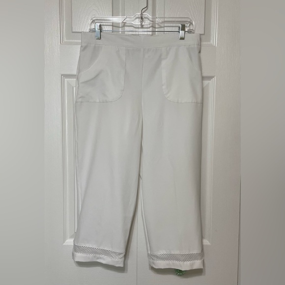Alfred Dunner Pants - Alfred Dunner White Ankle Cropped Pants Relaxed Fit